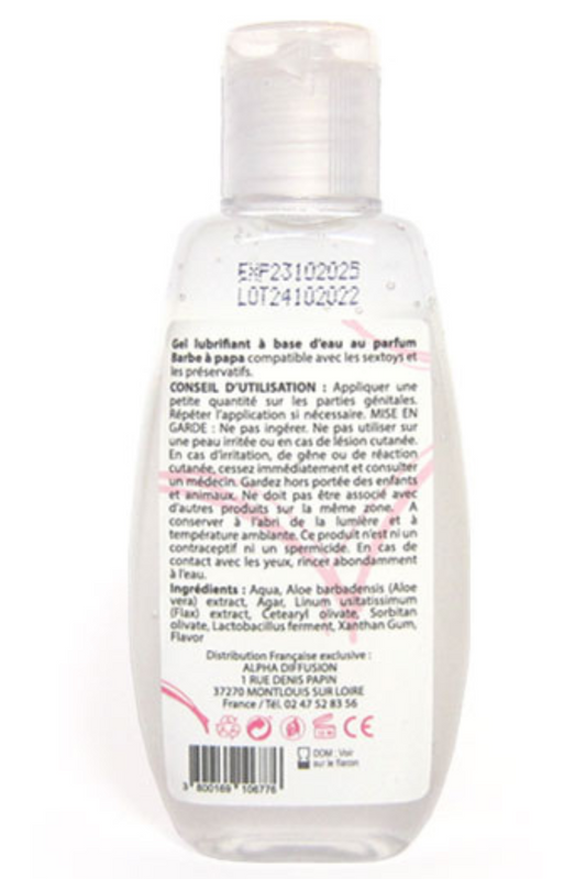Lubrifiant à base d'eau 100% naturel Barbe à Papa 90 ml