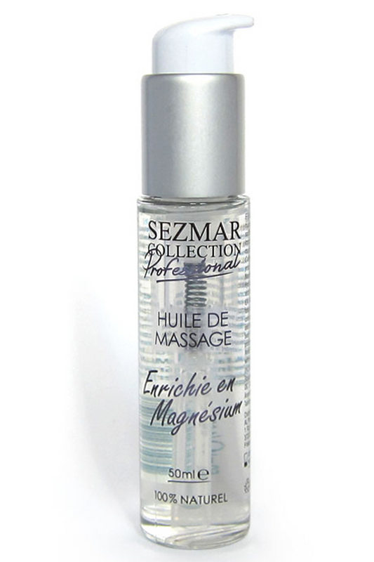 Huile de massage professionnelle Enrichie en Magnésium 100% naturelle 50 ml