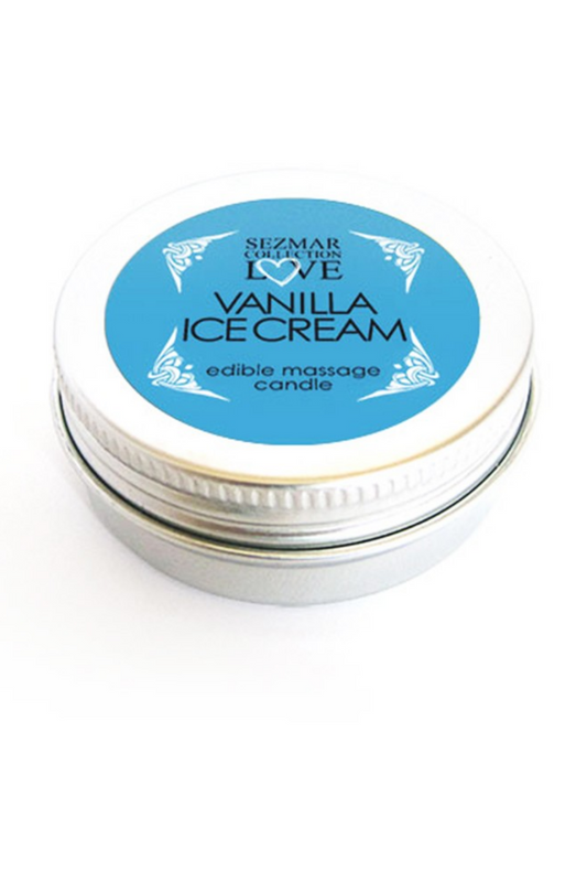 Mini Bougie de massage glace vanille 30ml 100% naturelle