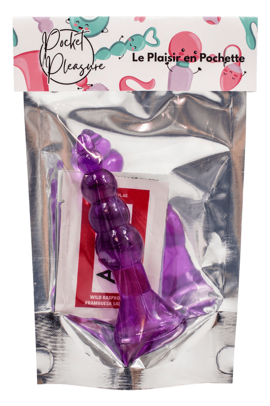 Plug Anal Ventouse Boules Jelly 11 cm dosette lubrifiant