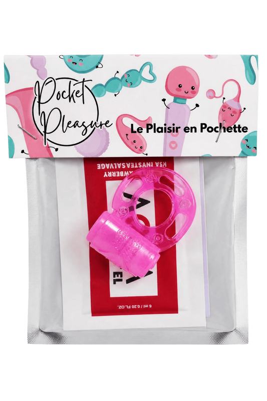 Anneau Pénien Vibrant Jelly Rose 1 dosette de lubrifiant