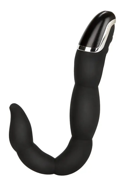 Vibrateur anal en silicone noir.