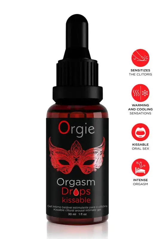 Gel d'excitation du Clitoris Orgasm Drops Kissable de la marque Orgie dispo chez LollyDoll
