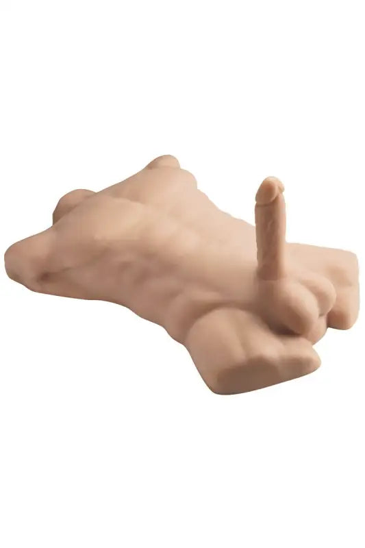 Jouet sexuel pour le torse d’un homme en chair et en os avec pénis interchangeable sur lollyDoll