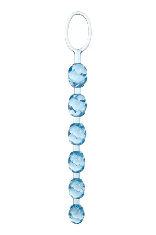 Jouet anal en perles bleues.