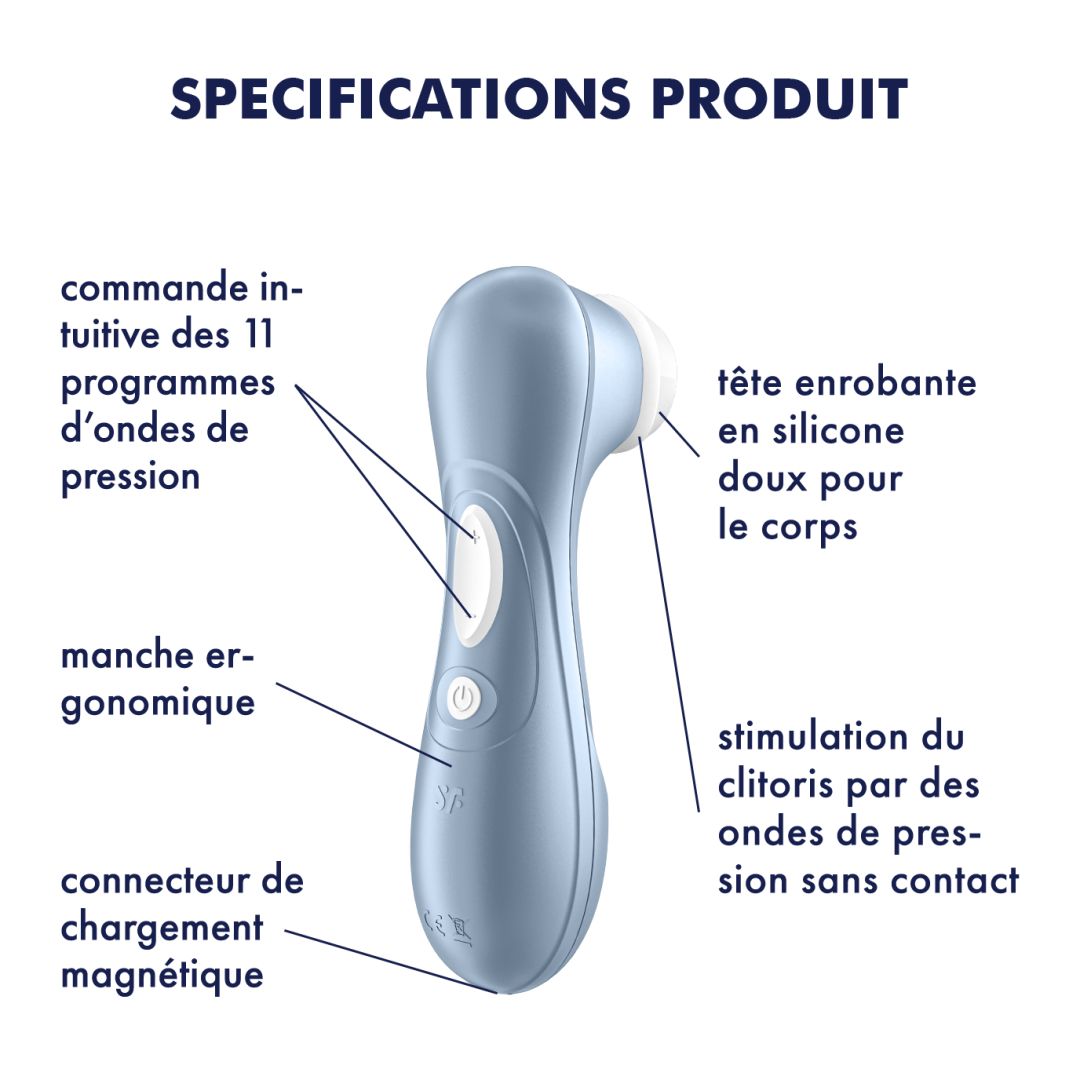 Stimulateur Satisfyer Pro 2 - Bleu - Satisfyer - Vibromasseur disponible chez LollyDoll, pas cher