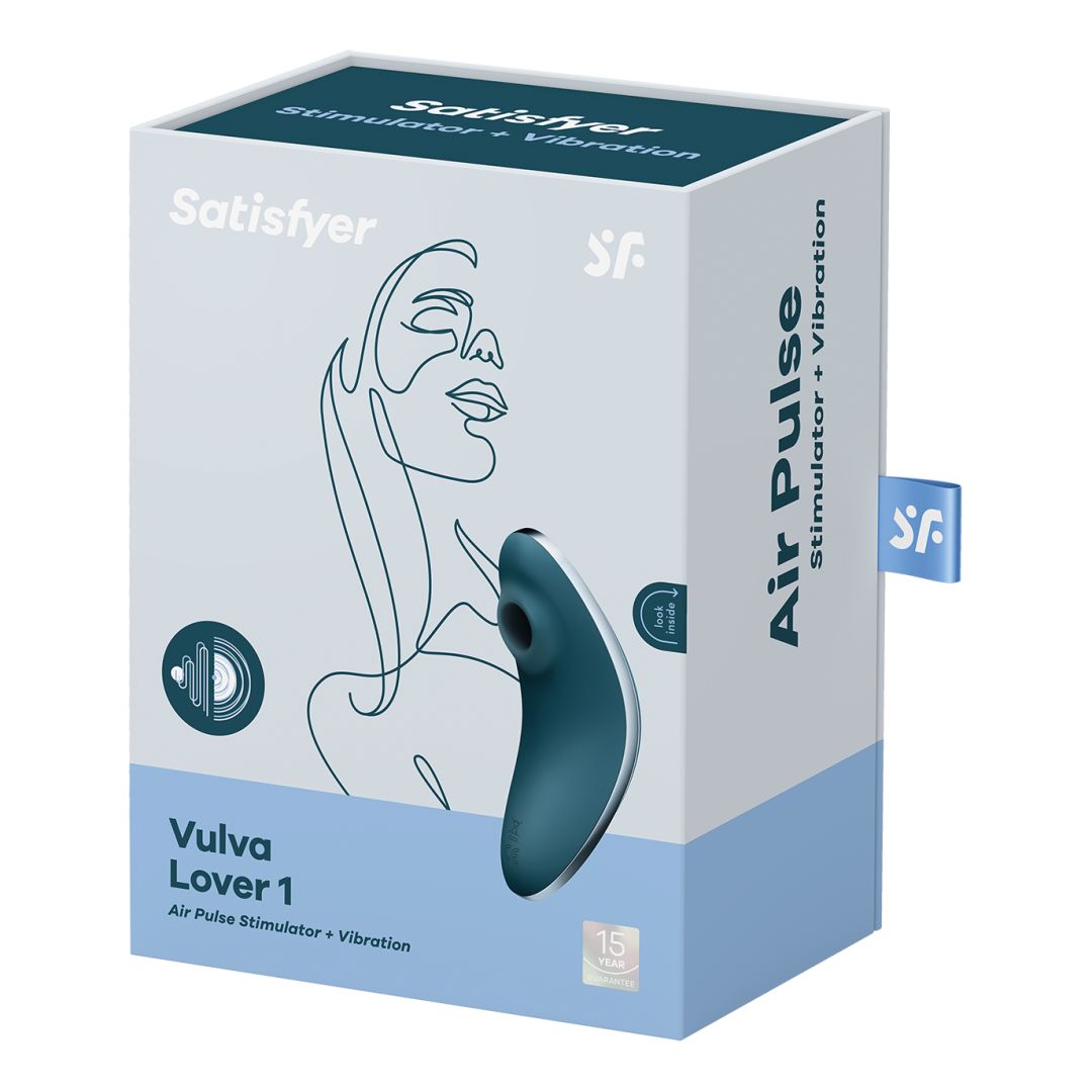 Vulva Lover Stimulateur et vibromasseur Satisfyer - Bleu - Satisfyer - Vibromasseur disponible chez LollyDoll, pas cher