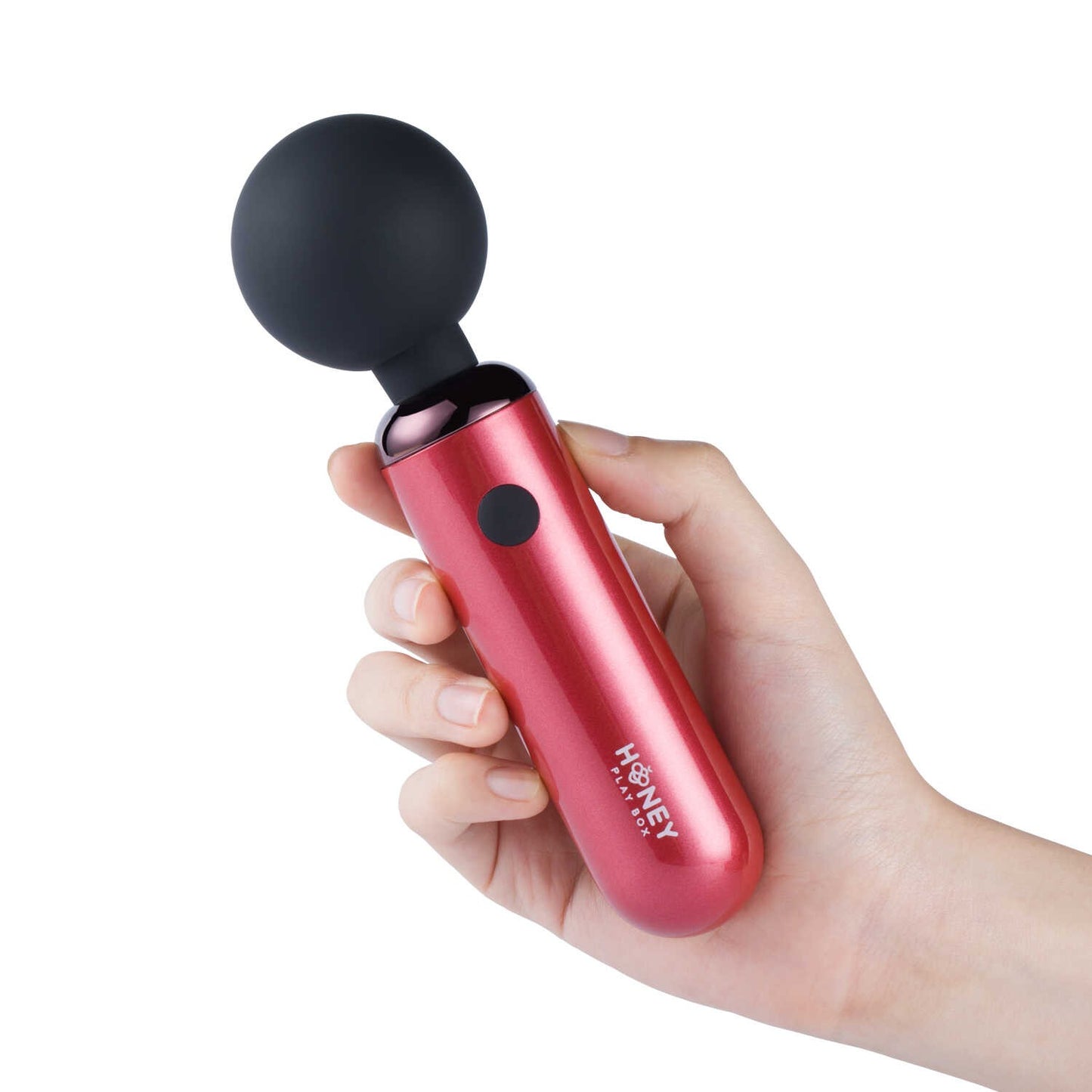 Pomi wand - Puissant mini vibromasseur - Rose et noir - Honey Play box - stimulateur clitoridien pas cher disponible chez LollyDoll