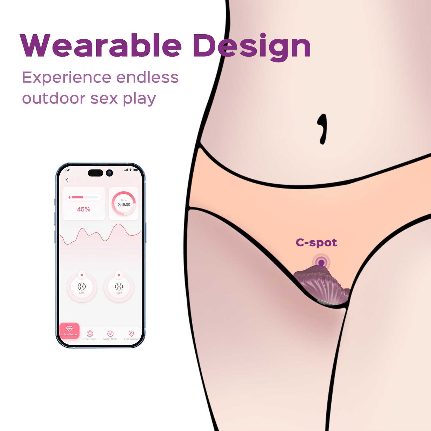Pearl Violet - Vibromasseur magnétique contrôlé par application - Honey Play box - Vibromasseur disponible chez LollyDoll, pas cher