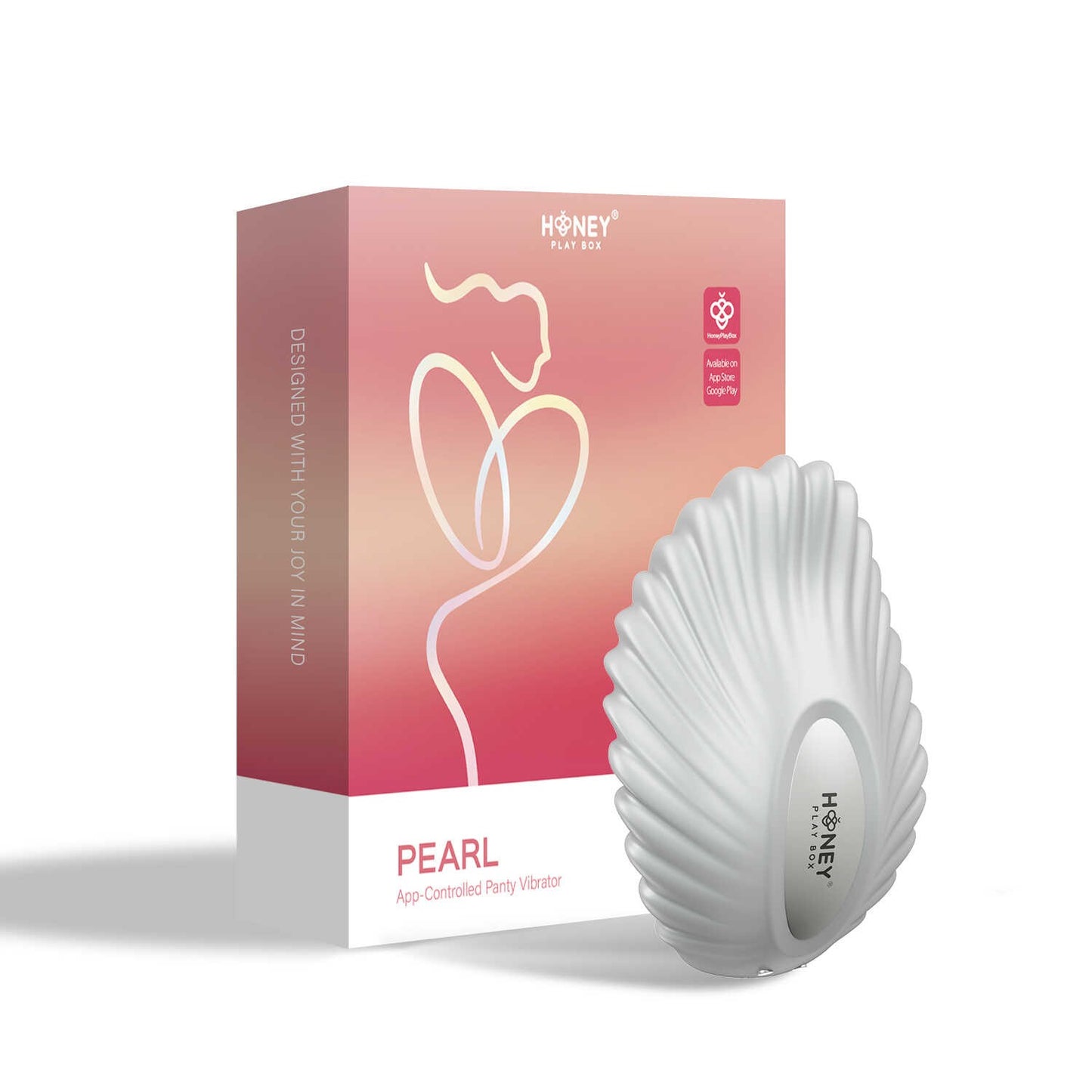 Pearl Blanc - Vibromasseur magnétique contrôlé par application - Honey Play box - Vibromasseur disponible chez LollyDoll, pas cher