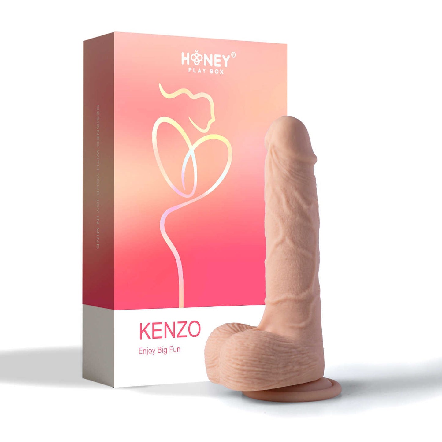 Kenzo gode réaliste vibrant et va et vient avec appli 24 cms - Chair - Honey Play box - Dildo disponible chez LollyDoll, pas cher
