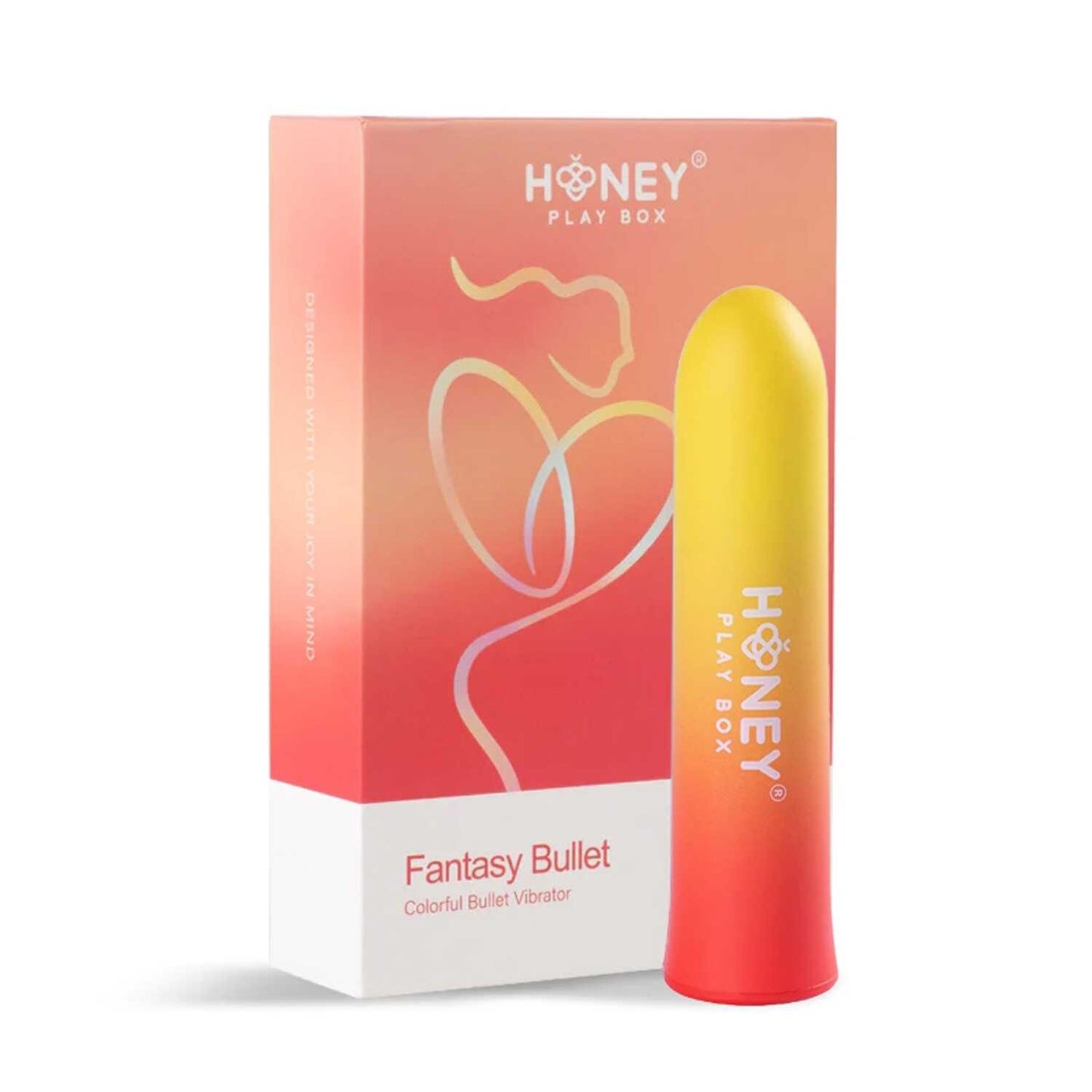 Fantasy bullet, vibromasseur puissant - Jaune - Honey Play box - Vibromasseur disponible chez LollyDoll, pas cher
