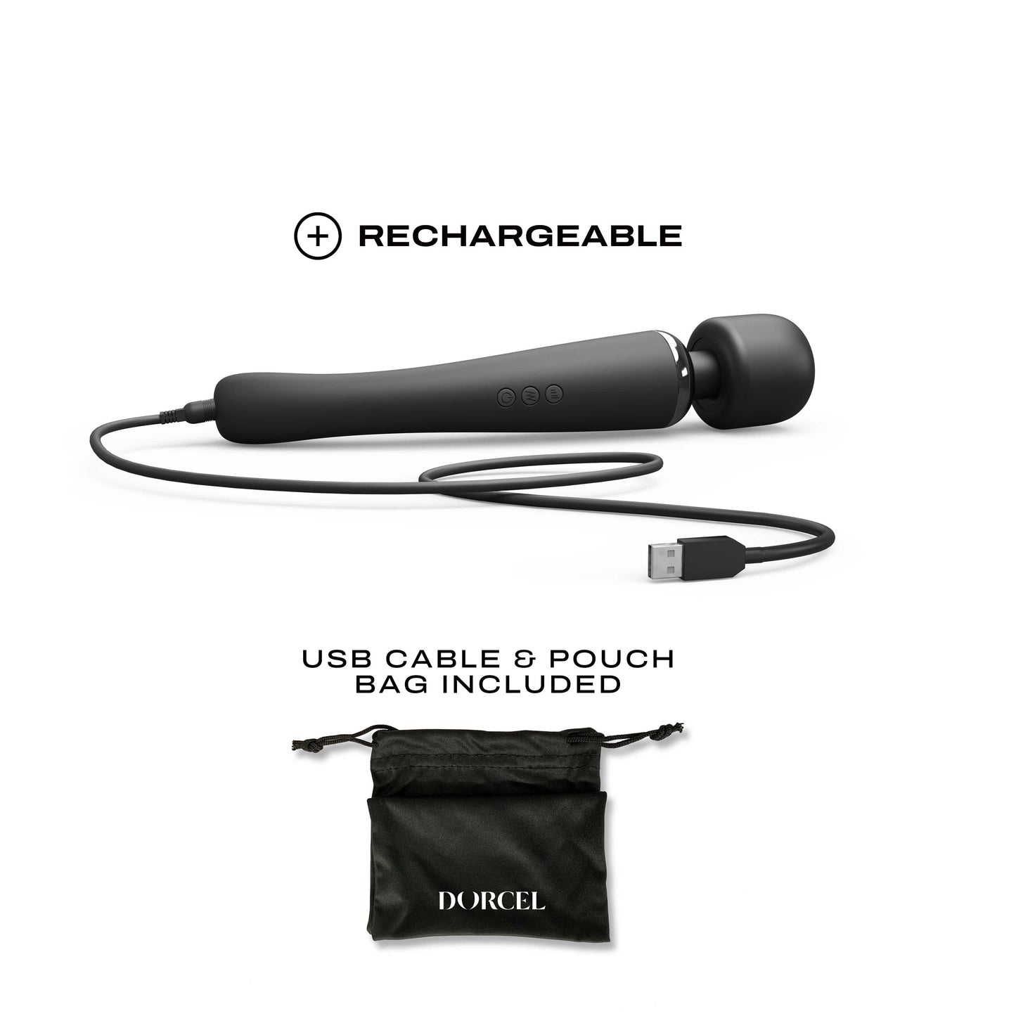 Stimulateur Megawand - Noir - Dorcel - Vibromasseur disponible chez LollyDoll, pas cher