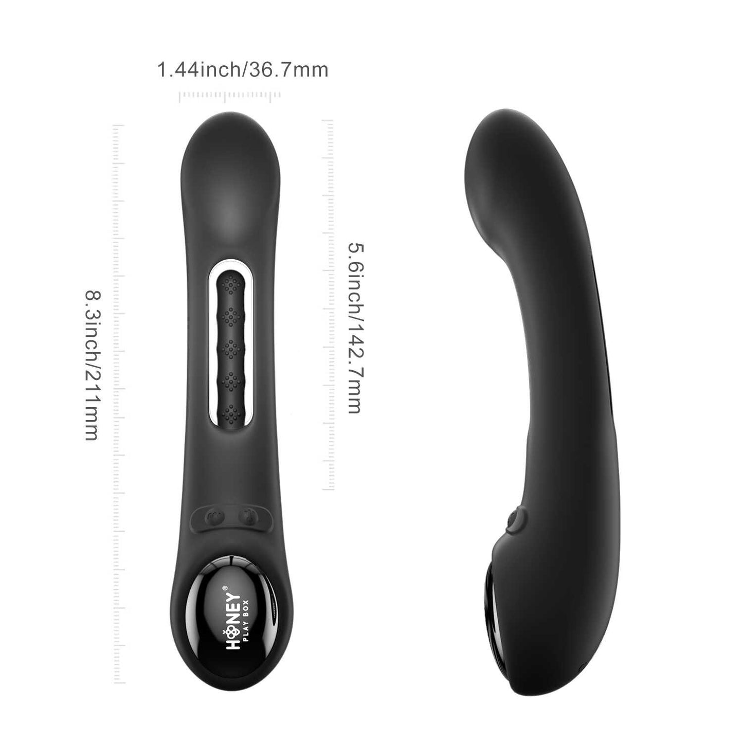 Tempo vibromasseur G-spot avec capteurs de pression et application Noir - Honey Play box - Vibromasseur disponible chez LollyDoll, pas cher