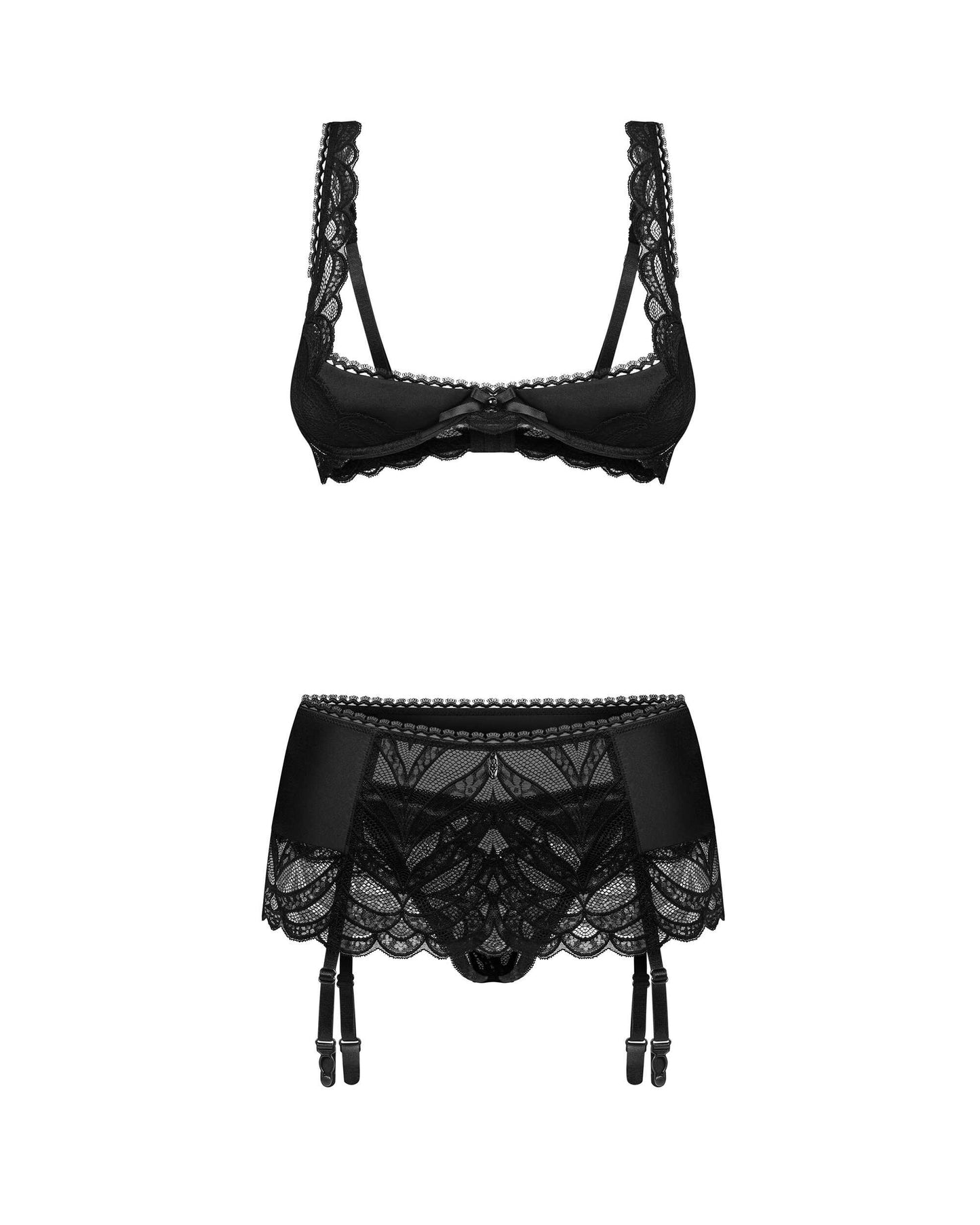 Lecille ensemble ouvert 3 pièces noir