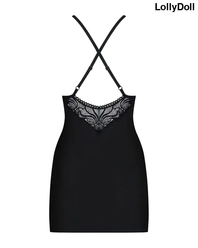 Découvrez la nuisette et string noir "828 che" de LollyDoll, idéal pour une soirée élégante et sensuelle. Son design raffiné de lingerie fine ne laissera personne indifférent