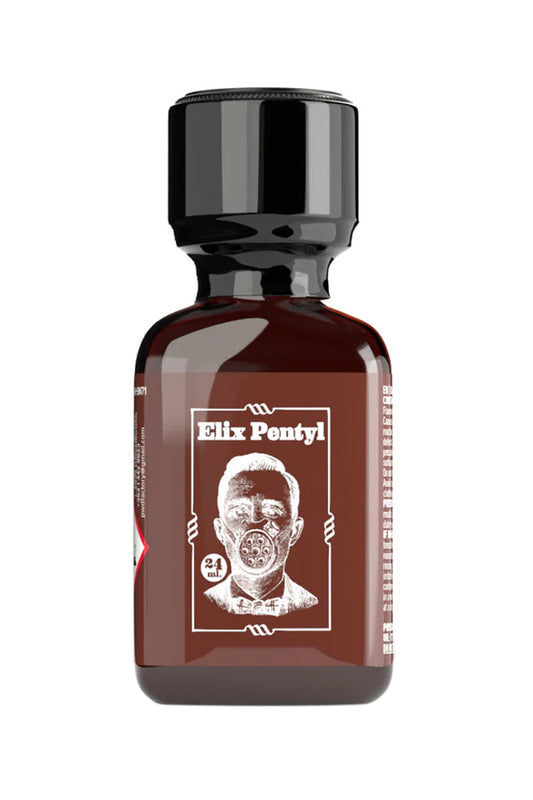 Poppers Conditionné dans un flacon de 24 ml, Elix-Pentyl offre une excellente autonomie tout en conservant une concentration élevée. Sa diffusion est homogène et son efficacité se fait ressentir presque immédiatement après ouverture.