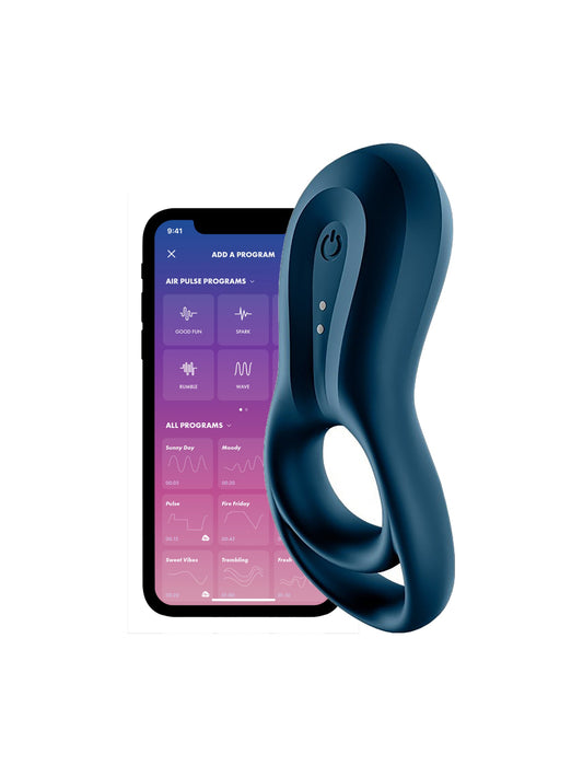 Cockring connecté vibrant de la marque Satisfyer disponible chez LollyDoll
