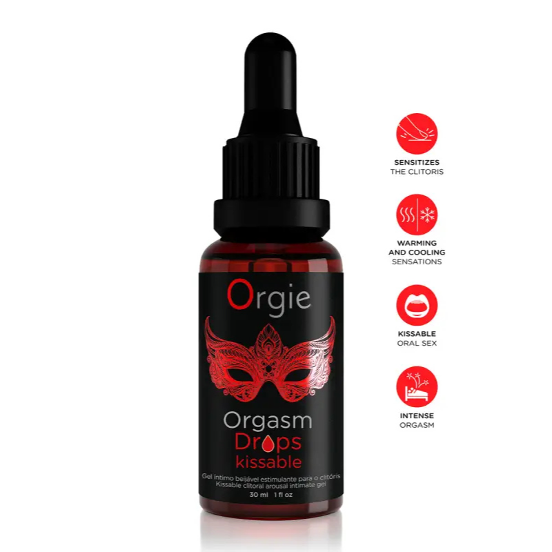 Le gel intime d’excitation Orgasm Drops Kissable est formulé pour amplifier l’excitation féminine en ciblant directement le clitoris, l’une des zones érogènes les plus sensibles du corps. Flacon de 30ml disponible chez LollyDoll