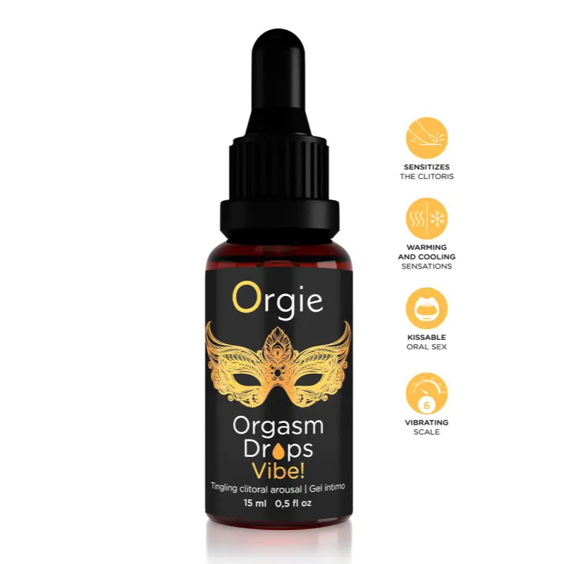 Le gel intime Orgasm Drops Vibe de la marque Orgie est spécialement conçu pour stimuler et intensifier l’excitation féminine retrouvez le dès maintenant chez LollyDoll