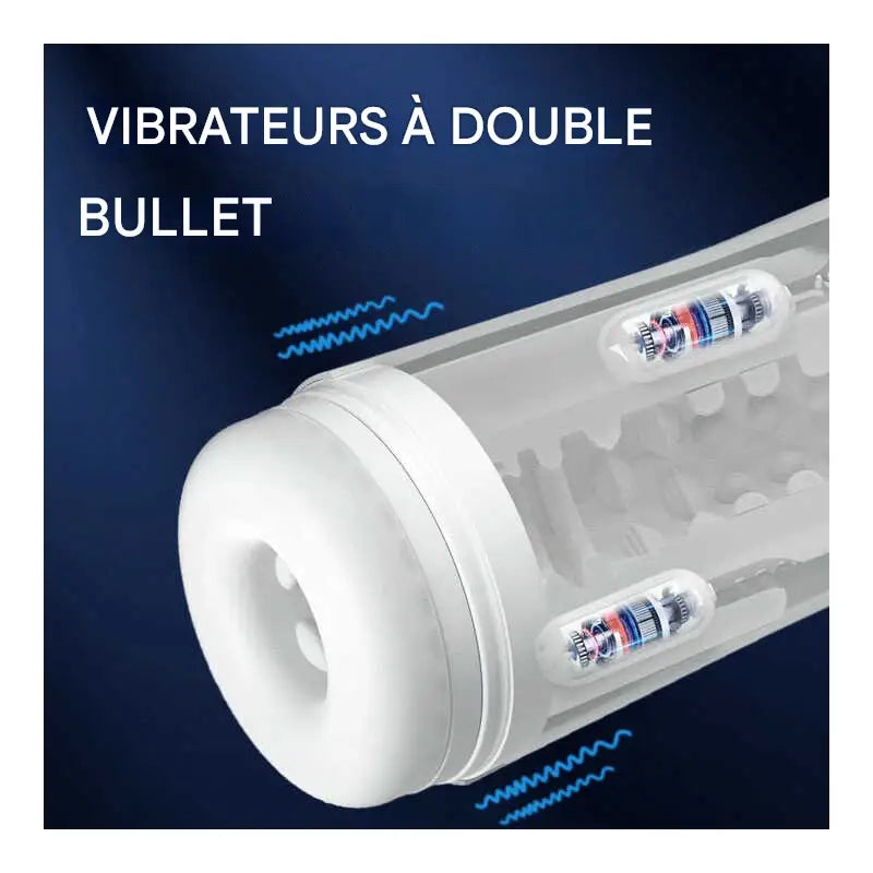 Vibrateur transparent à deux balles.