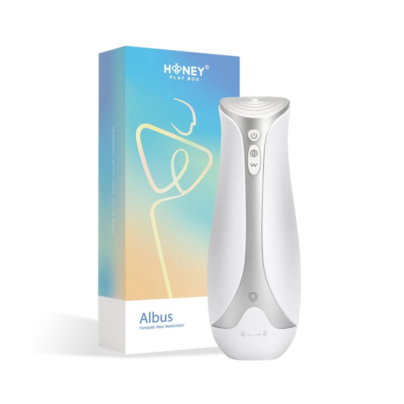 Masturbateur masculin Conception en forme de vase avec un col fin et un grand corps. L’appareil peut se tenir fermement sur n’importe quelle surface plane et tient également dans votre paume. Le plaisir masculin a porté de main chez LollyDoll