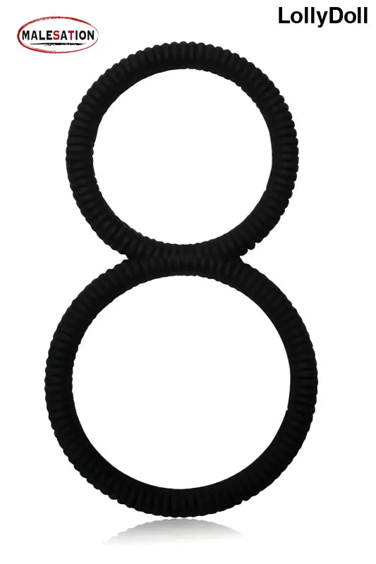Cockring double en silicone pour des sensations intenses. Améliore l'érection et prolonge le disponible chez LollyDoll