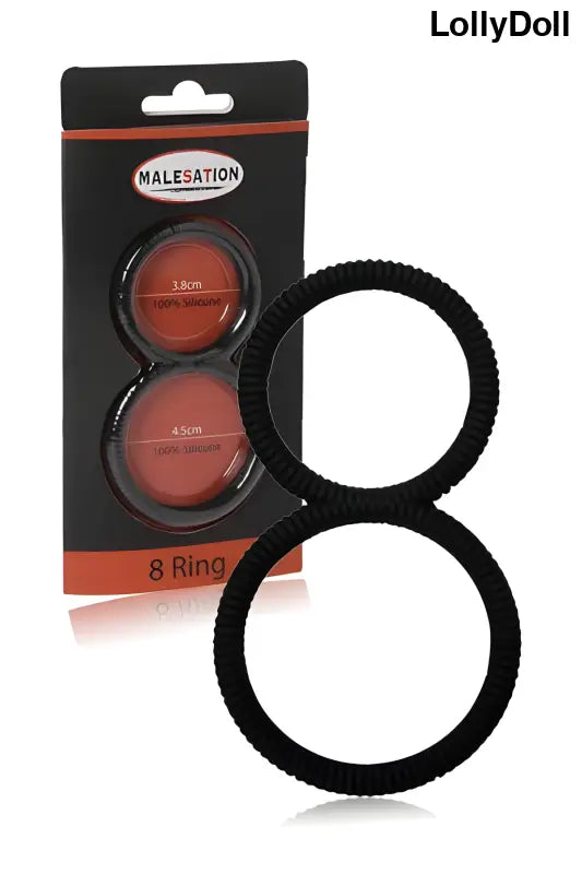 Cockring double en silicone pour une stimulation intense. Augmente le plaisir et prolonge disponible chez LollyDoll