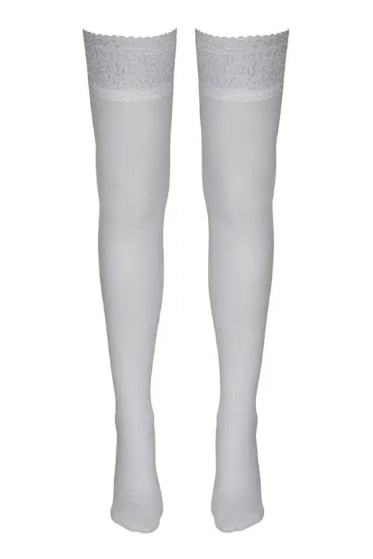 bas autofixants blanc cotelli legwear disponible chez LollyDoll