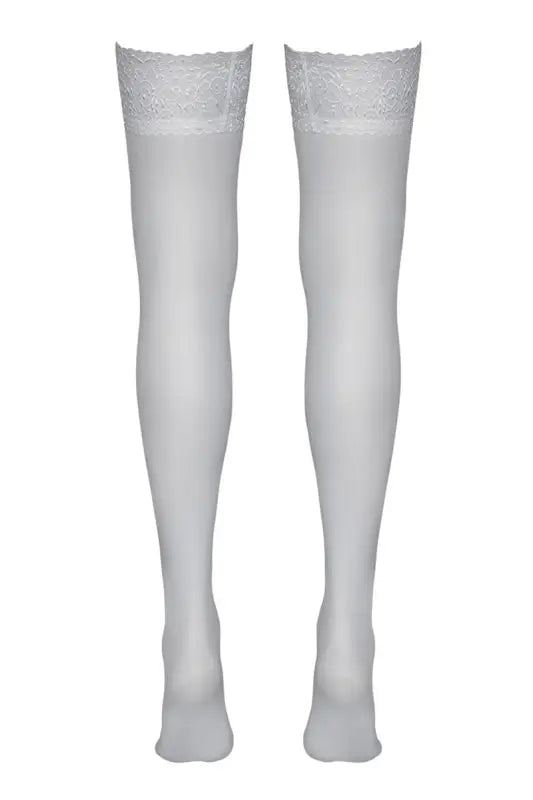 bas autofixants blanc cotelli legwear disponible chez LollyDoll