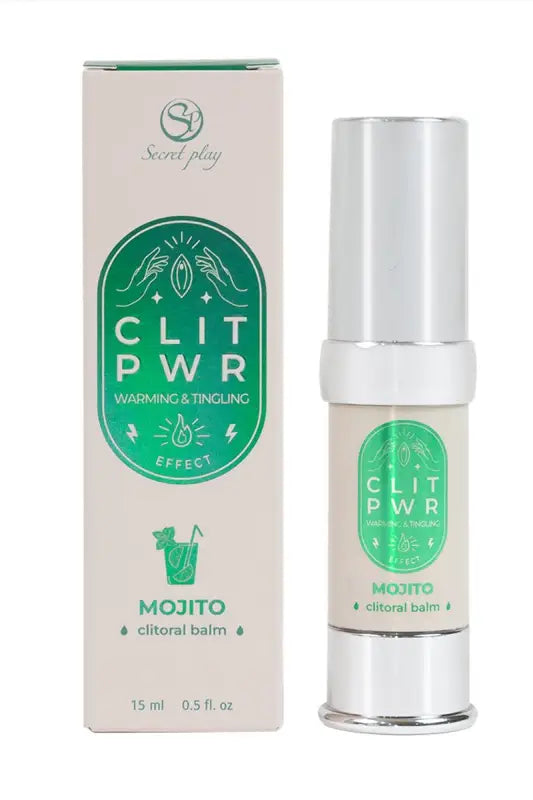 Baume pour clitoris clit pwr mojito, avec huile chauffante pour des sensations intenses. disponible chez LollyDoll