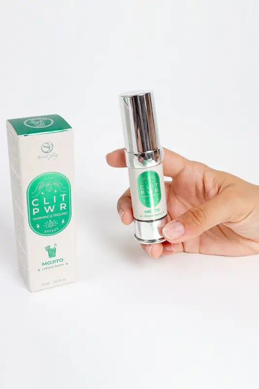 Baume pour clitoris clit pwr mojito avec huile chauffante. Sensations exaltantes garanties. disponible chez LollyDoll