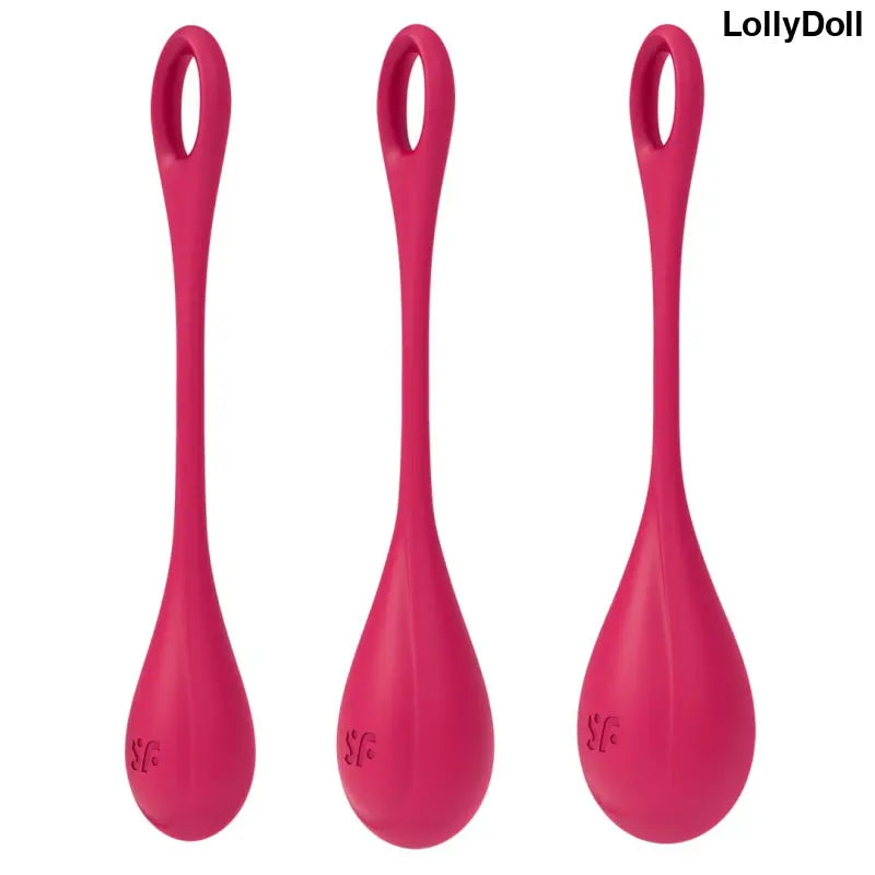 boules de geisha satisfyer yoni power 1 set de 3 rouge disponible chez LollyDoll
