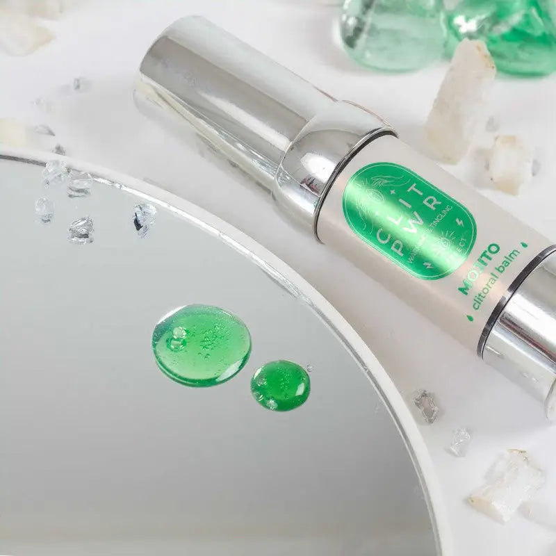 Baume pour clitoris clit pwr mojito avec huile chauffante pour des sensations exaltantes. disponible chez LollyDoll