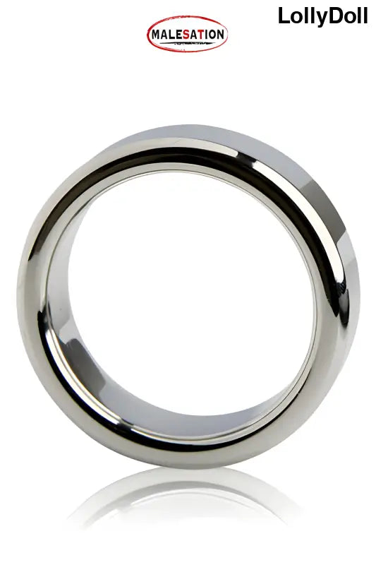 Cockring métallique professionnel de 3,8 cm de diamètre pour des sensations intenses. Gaine de disponible chez LollyDoll