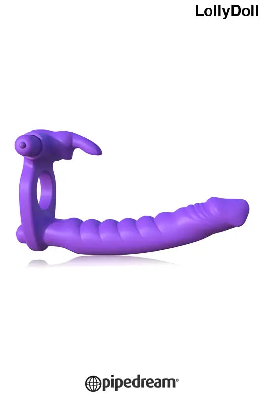 Cockring rabbit pour double pénétration avec gode, idéal pour une double pénétration intense et disponible chez LollyDoll
