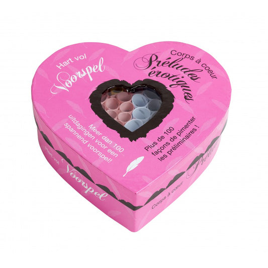 Découvrez une nouvelle dimension de l'intimité avec le jeu "Corps à Coeur - ROMANTIQUE" de Tease & Please. Conçu pour les couples désirant explorer une complicité plus profonde tout en pimentant leurs moments intimes, ce jeu coquin promet des soirées pleines de surprises et de délices sensuels. chez LollyDoll