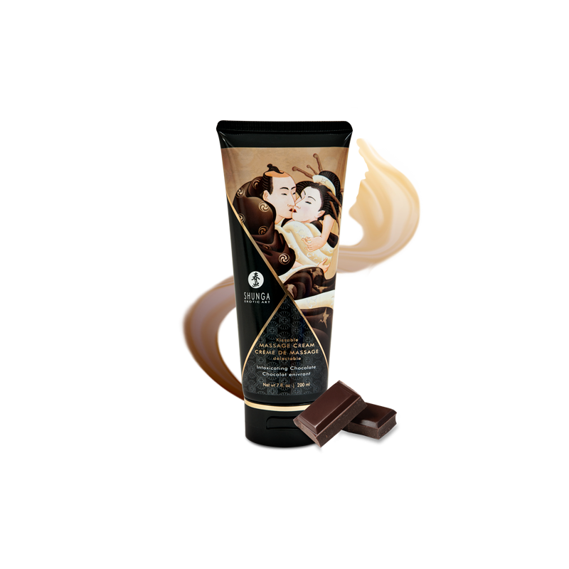 Crème massage comestible Shunga chocolat onctueuse hydratante sans paraben vegan