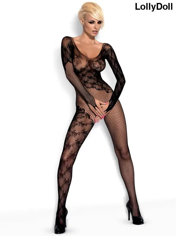 Découvrez le Bodystocking F210 en noir, un essentiel de séduction pour rehausser votre garde-robe intime. Confectionné dans une matière confortable et extensible, ce bodystocking mettra en valeur votre silhouette avec élégance. Parfait pour une soirée spéciale ou pour surprendre votre partenaire. Disponible chez LollyDoll.