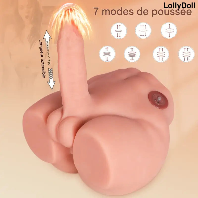 Vibromasseur réaliste pour femme Paul fessier et verge réaliste - LollyDoll
