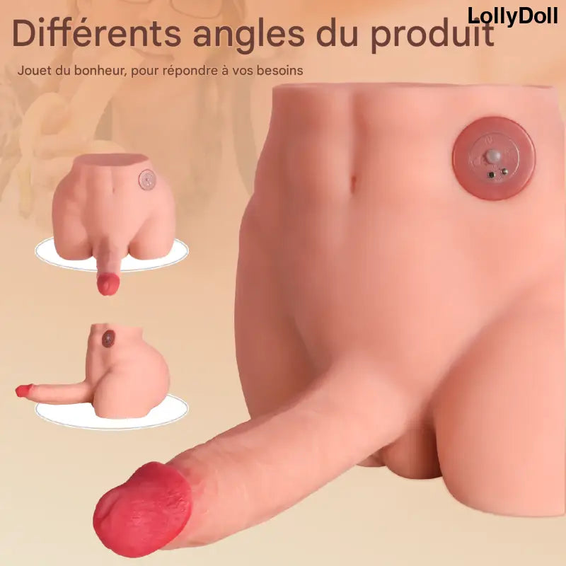 Vibromasseur réaliste pour femme Paul fessier et verge réaliste - LollyDoll