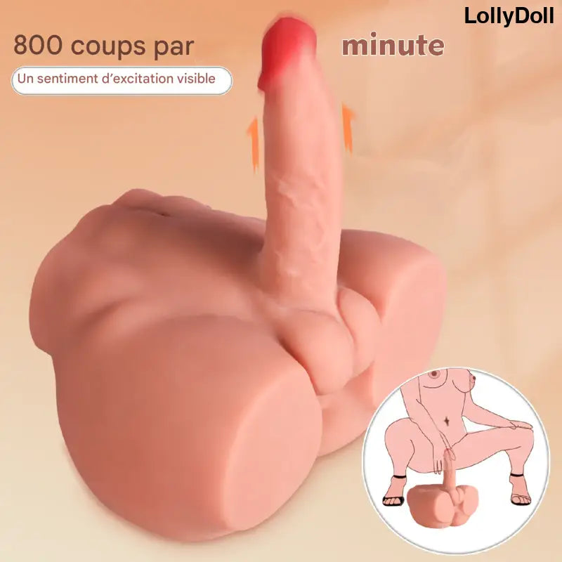 Vibromasseur réaliste pour femme Paul fessier et verge réaliste - LollyDoll