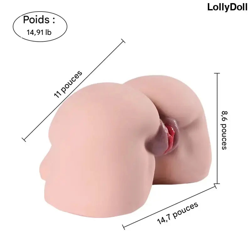Jouet sexuel en chair et en os avec dimensions.