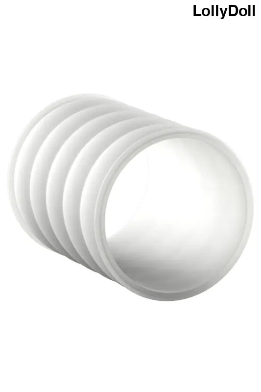 Gaine pour pénis côtelée blanche qui devient phosphorescente chez LollyDoll