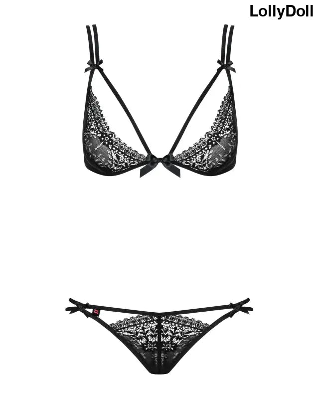 l'Intensa Ensemble 2 pièces en noir, un ensemble de lingerie élégant et séduisant. Dispo chez LollyDoll