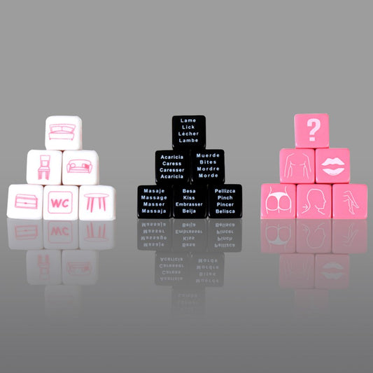 Les dés du jeu érotique pour adultes dispo chez LollyDoll
