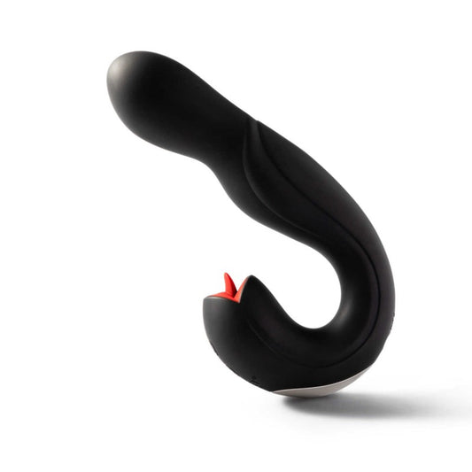 Vibromasseur rotatif télécommandé avec langue pour lécher le clitoris pour orgasmes multiples dispo chez LollyDoll