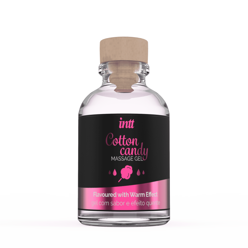 Gel de massage comestible gout barbe a papa disponible sur LollyDoll