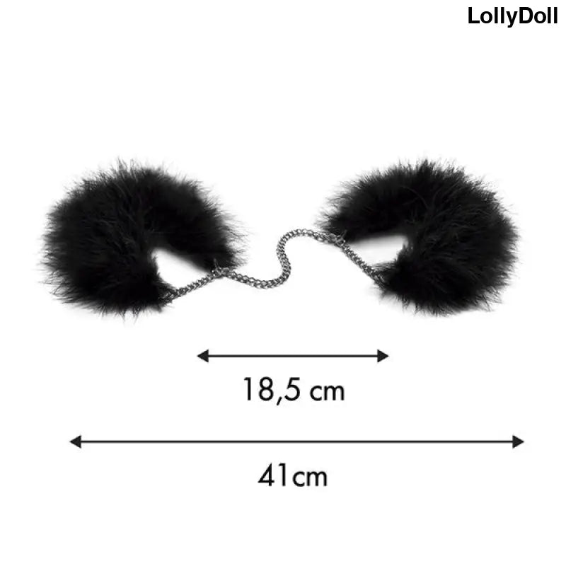 Les Menottes Za Za Zu en noir, un accessoire audacieux et mystérieux de la catégorie Menottes et Bondage chez LollyDoll