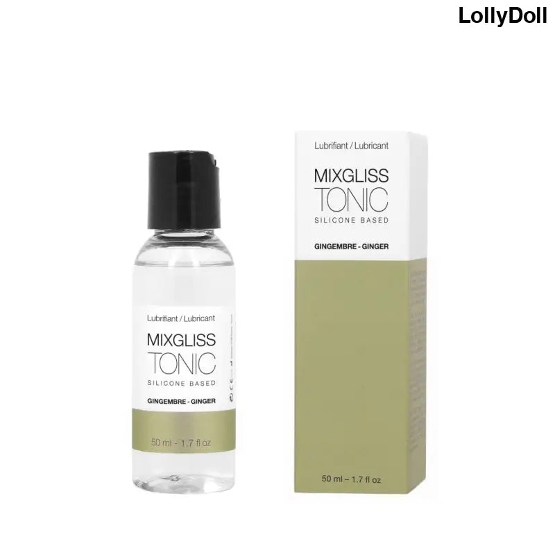 Découvrez le lubrifiant Mixgliss Silicone - Tonic Gingembre 50 ml pour des sensations intenses et exaltantes. Sa formule enrichie en gingembre apporte une touche stimulante. Idéal pour des moments de plaisir incomparables. Disponible chez LollyDoll.